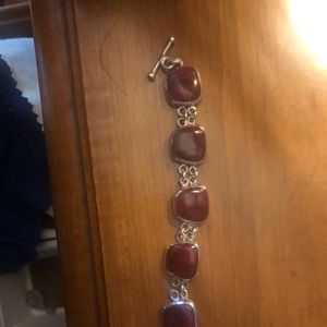 Diver and Red Stone Bracelet